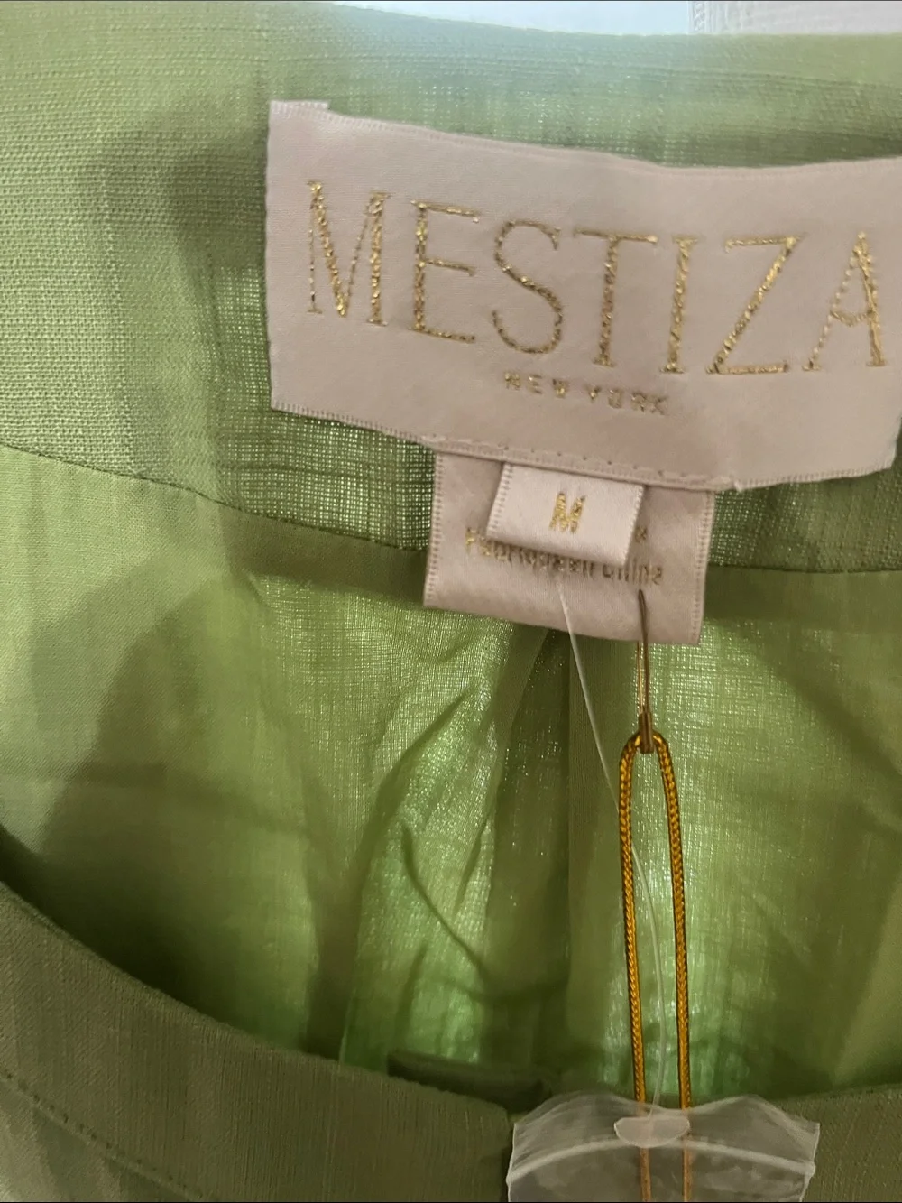 Mestiza Olive Green Embroidered Midi Dress - Picture 3 of 7